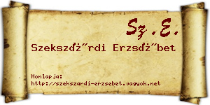 Szekszárdi Erzsébet névjegykártya