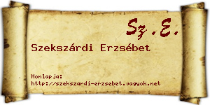 Szekszárdi Erzsébet névjegykártya